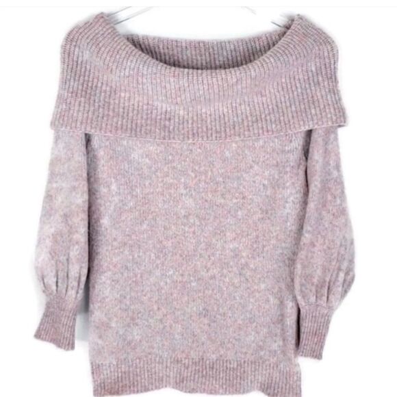 Catherine Malandrino, S, BalloonSleeve Cowl Neck Sweater, Purple - Picture 1 of 12